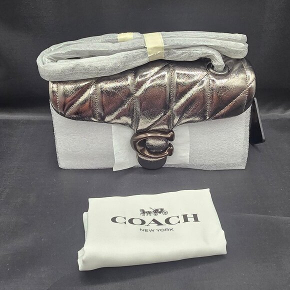 Coach Tabby 20 Crossbody Shoulder Bag CW596 Anthracite Metallic - Picture 1 of 11